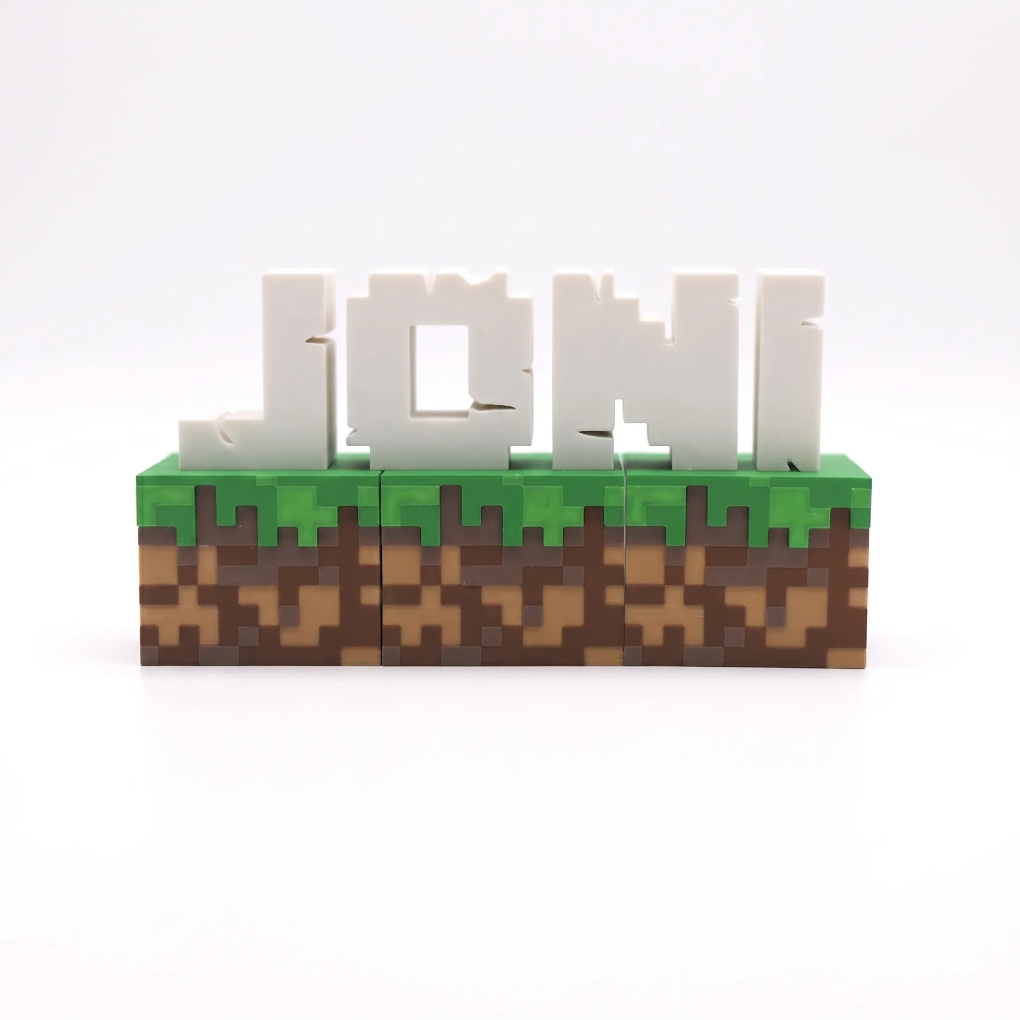 Nombre personalizado Minecraft - 12 Piezas (5 cm c/u)