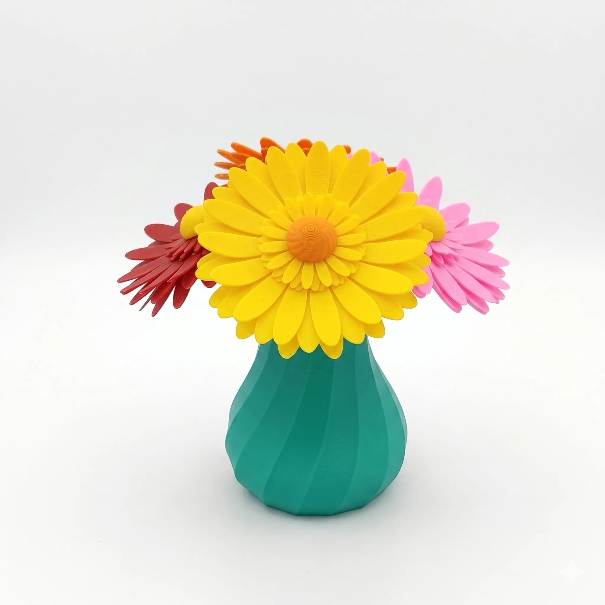 Herberas - Florero + 4 Flores