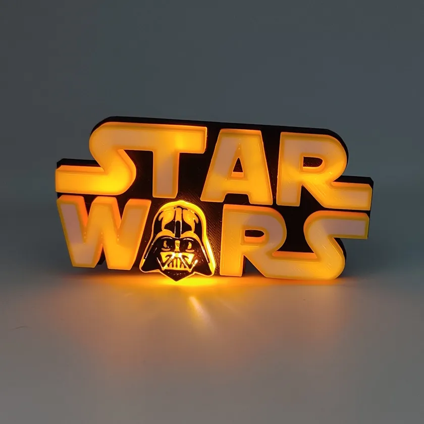 Letrero Luminoso (Star Wars) - Letrero C/Luz 12 cm