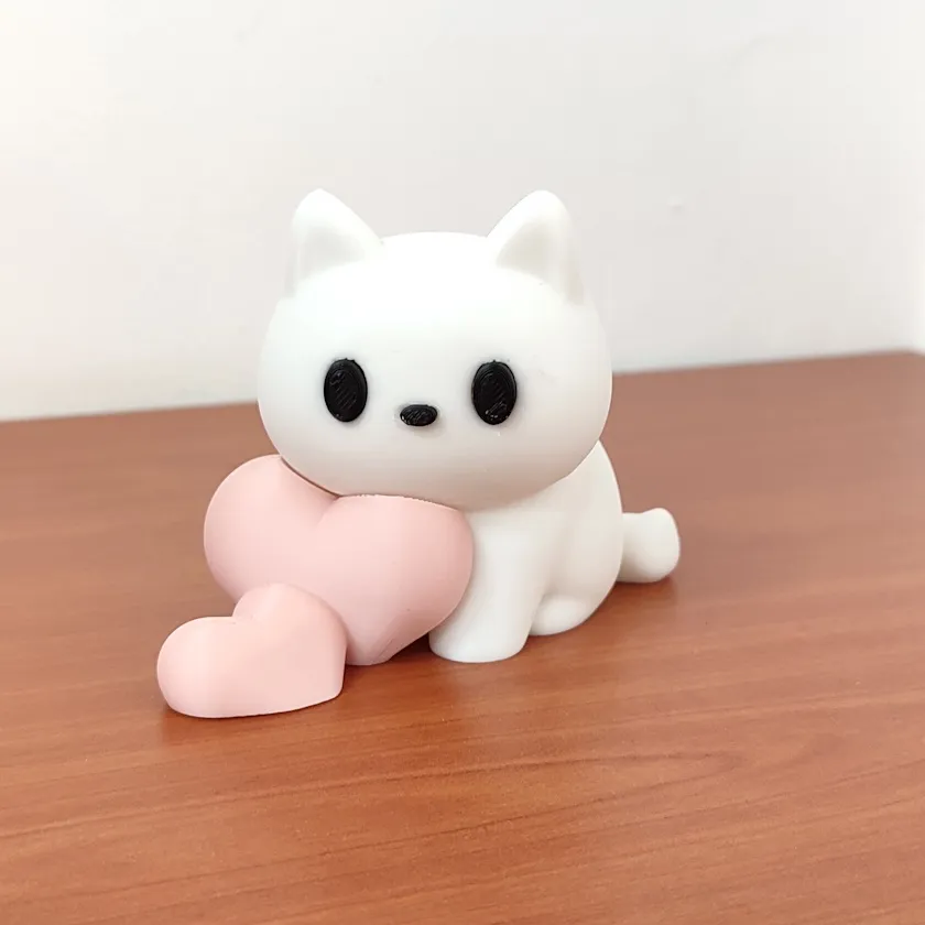 Gatito con Corazón - 10 cm