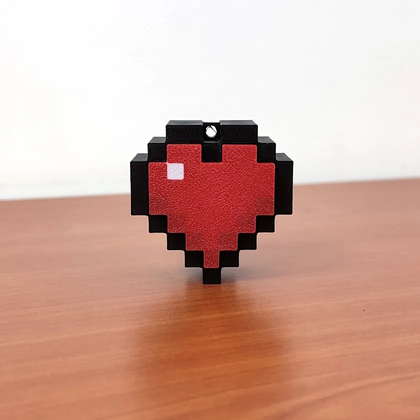 Corazón Minecraft (Clicker) - 5 cm