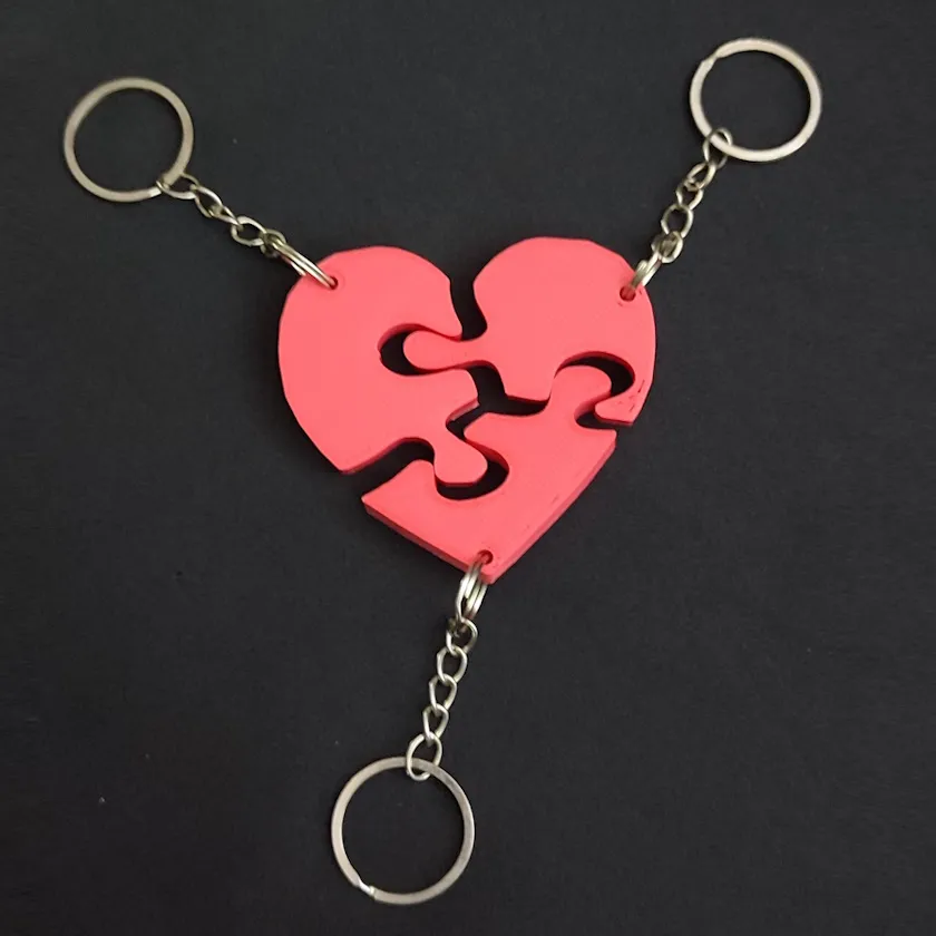 Llavero Corazon Rompecabezas 3Pzas - 7 cm