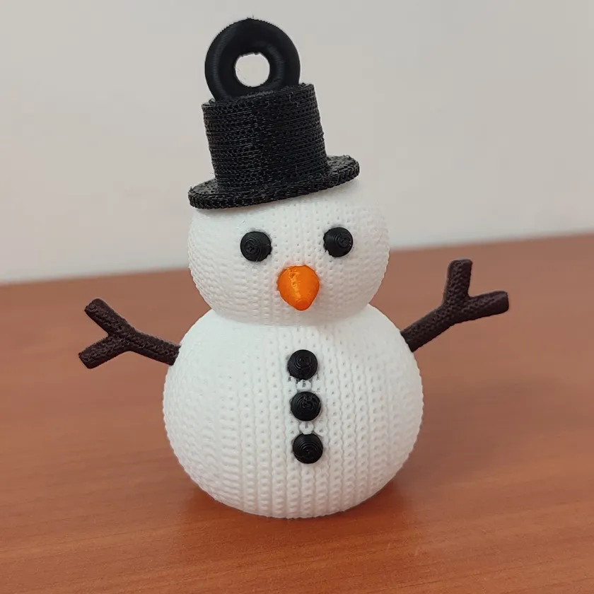 Mono de nieve estilo Crochet - 8 cm