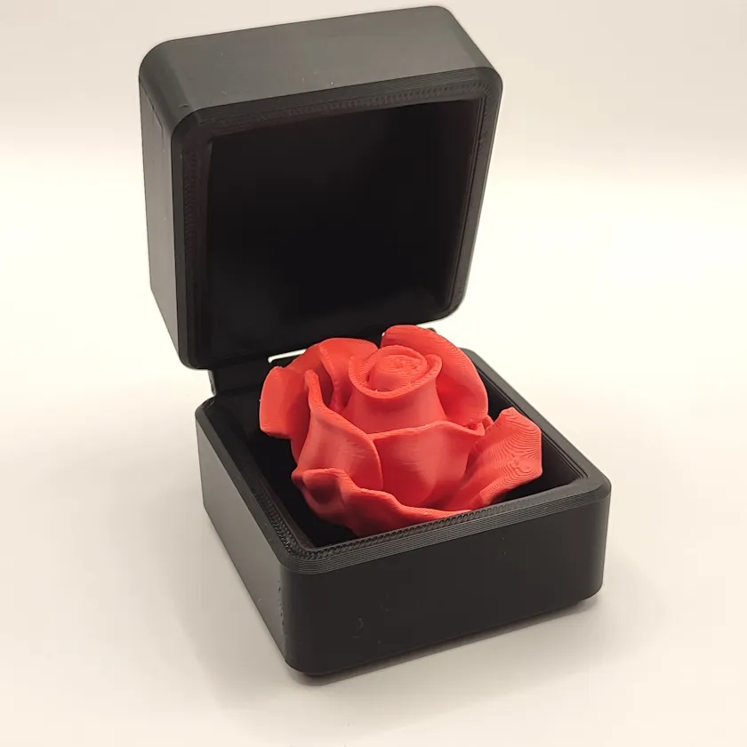 Caja con Rosa - 6 cm